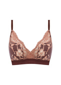 Braletka Wacoal FLORILEGE WE600703CBW Non Wired Bralette Chocolate/burlwood