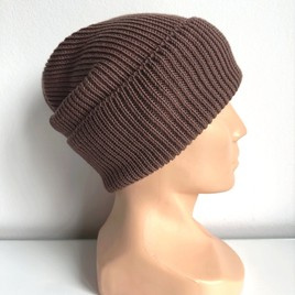 Beanie czapka z wełny merino VARELLA 100% Baby Merino 52 Czekolada