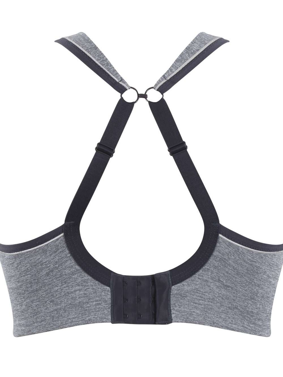 Biustonosz sportowy z fiszbiną i miękką miseczką Sculptresse Panache SPORT 9441 Sports Balconnet Charcoal Marl