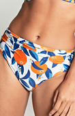 Figi kąpielowe midi Panache Swim SICILY SW1729 Midi Gathered Bikini Bottoms Sicily Print