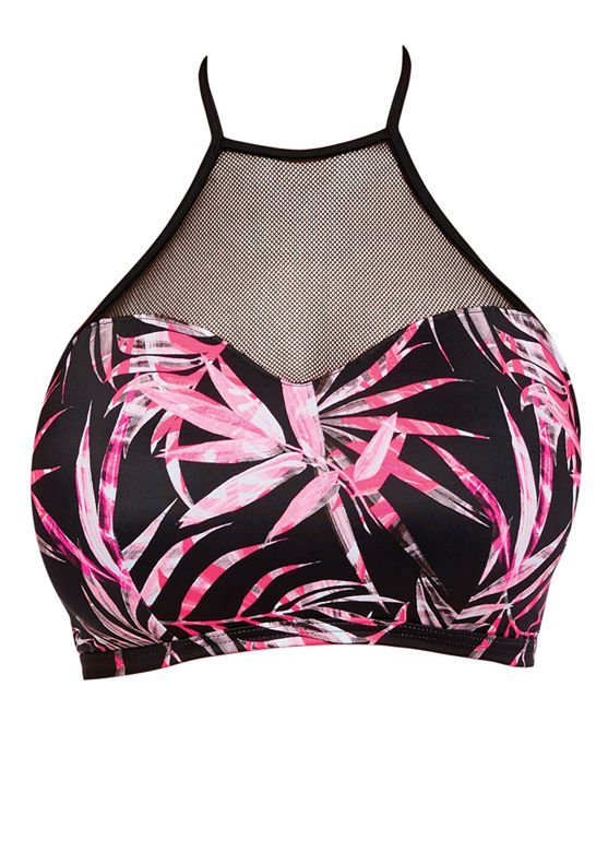 Biustonosz kąpielowy Freya SUNSET PALM AS2892 Hi-neck Crop Top