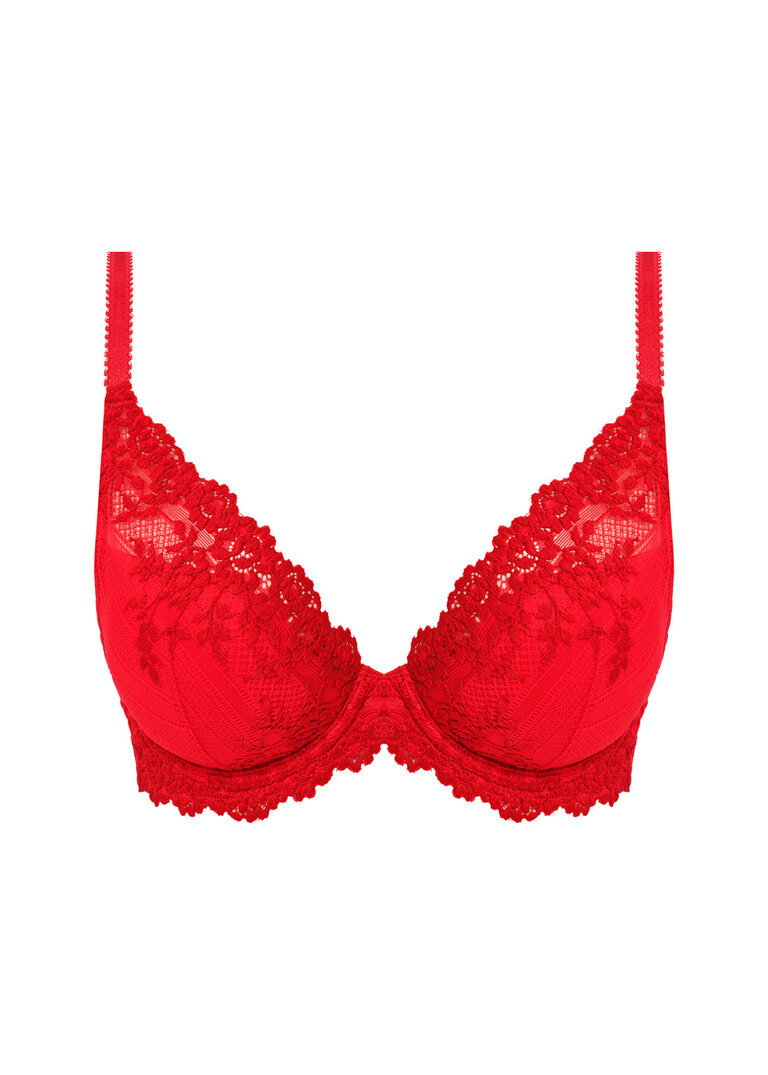 Biustonosz Wacoal EMBRACE LACE WA853291623 Plunge Underwire Bra Equestrian Red