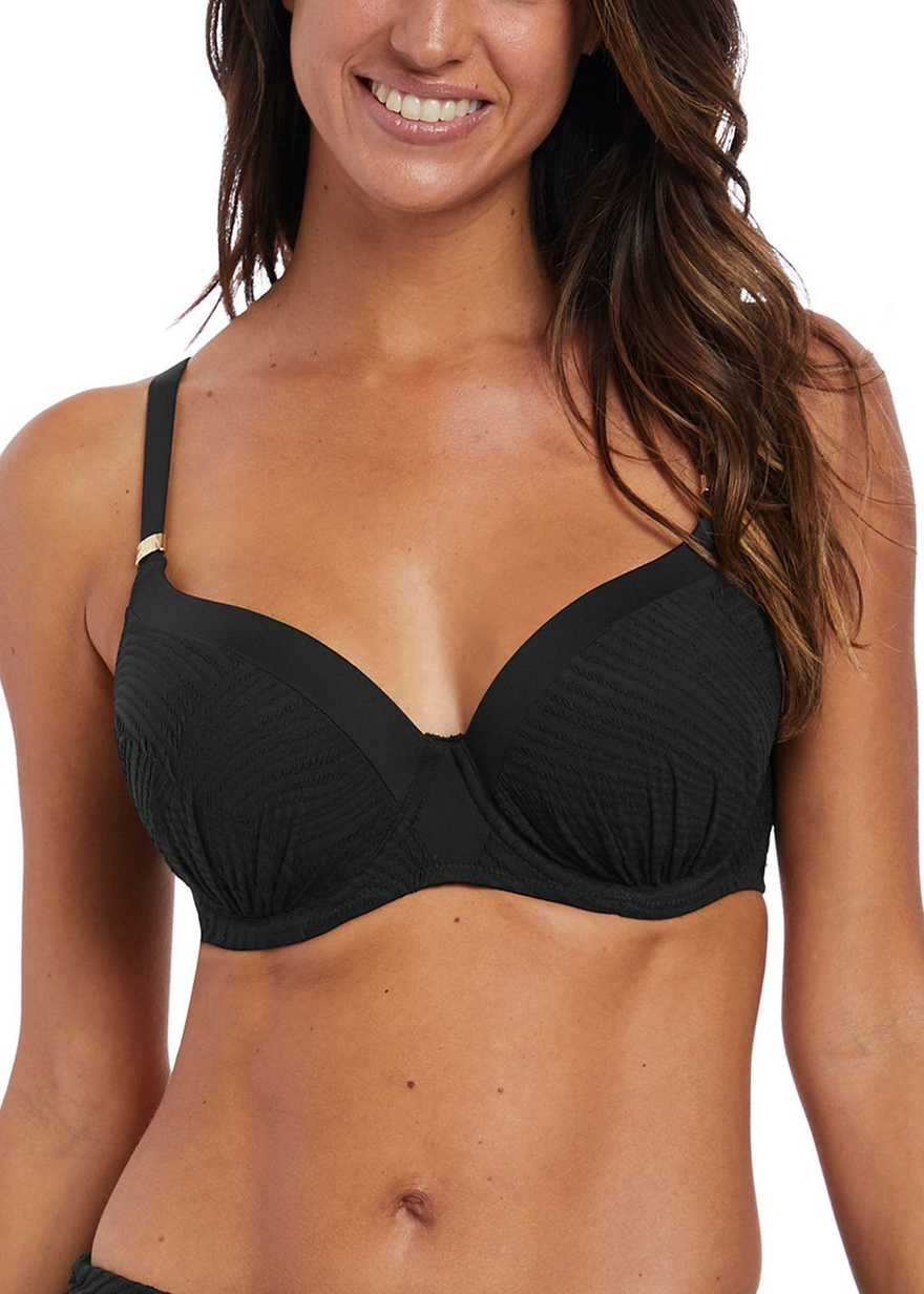 Biustonosz kąpielowy Fantasie OTTAWA FS6353BLK Uw Moulded Gathered Bikini Top Black