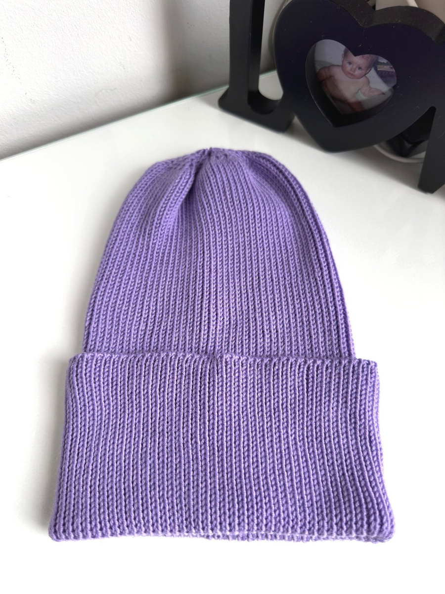 Beanie czapka z wełny merino VARELLA 100% Baby Merino 14 Fioletowy