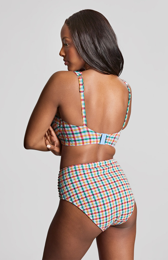 Figi kąpielowe Panache Swim SEERSUCKER SW1755A High Waist Bikini Bottoms Idol Seersucker Multi