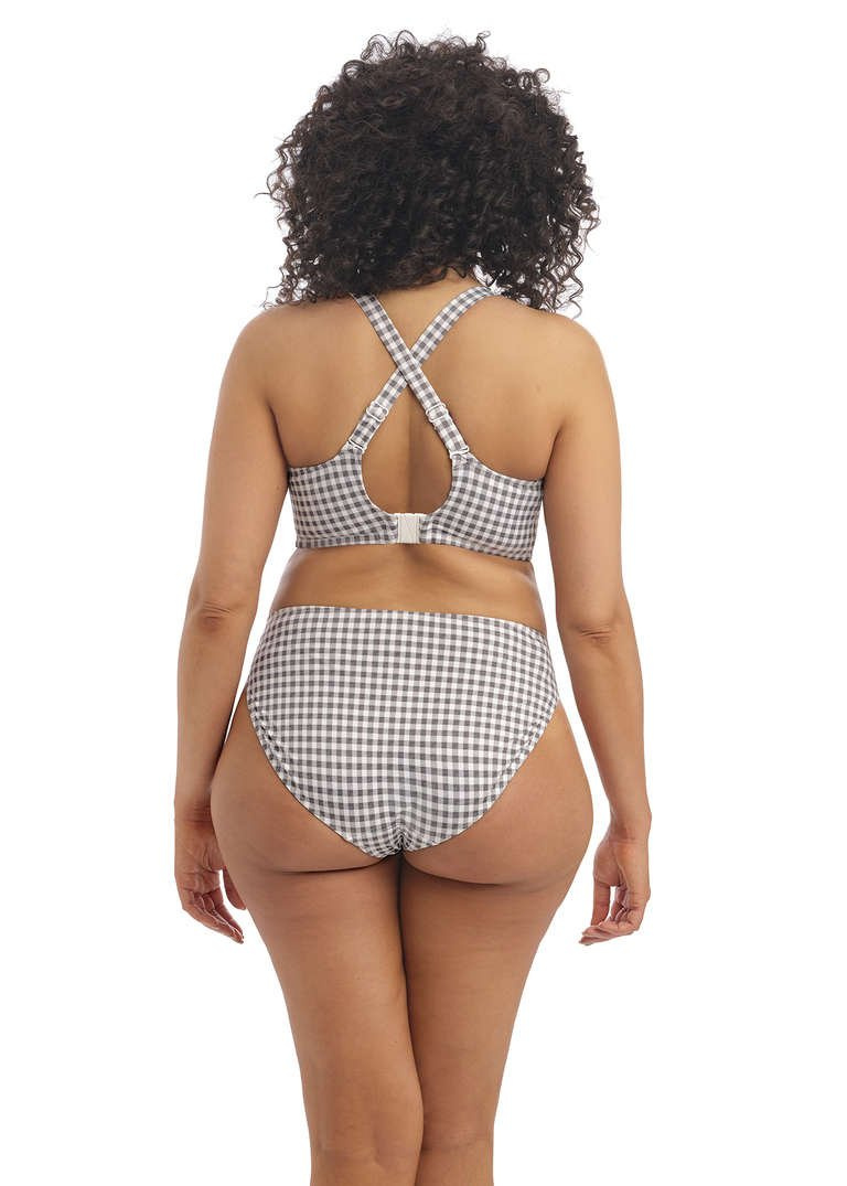 Figi kąpielowe Elomi Swim CHECKMATE ES800372GYL Mid Rise Bikini Brief Grey Marl