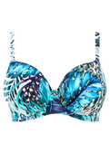 KOMPLET - Biustonosz kąpielowy Fantasie KABINI OASIS Aegean FS502101AEG Uw Gathered Full Cup Bikini Top (32F) + wybrane majtki