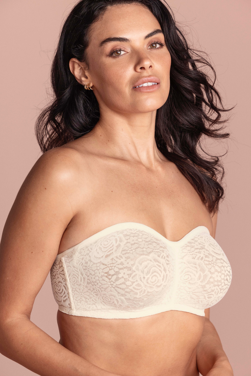 Biustonosz strapless Wacoal HALO LACE WA854205IVY Strapless Bra Ivory