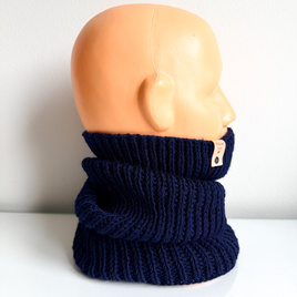 Ręcznie robiony KOMIN NANA 100% Baby Merino 13 Granatowy