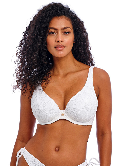 Biustonosz kąpielowy Freya Swim NOMAD NIGHTS AS205413WHE Uw High Apex Bikini Top White