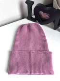 Beanie czapka z wełny merino VARELLA 100% Baby Merino 27 Stary Róż