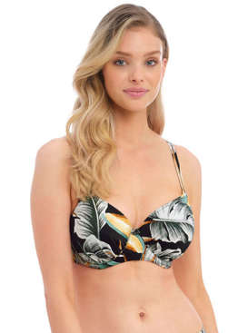 Biustonosz kąpielowy Fantasie Swim BAMBOO GROVE FS501601JET Uw Gathered Full Cup Bikini Top Jet