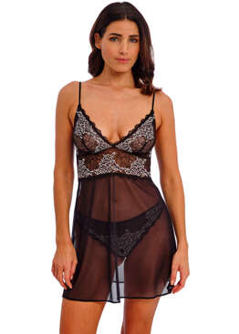 Koszulka nocna Wacoal LACE PERFECTION WE135009BAI Chemise Black / Ivory