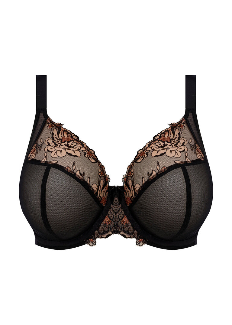 Biustonosz Elomi TEAGAN EL302602ALM Uw Plunge Bra Black / Almond