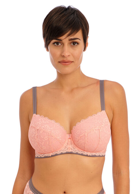 Biustonosz Freya OFFBEAT AA5453ROP Uw Padded Half Cup Bra Rosehip