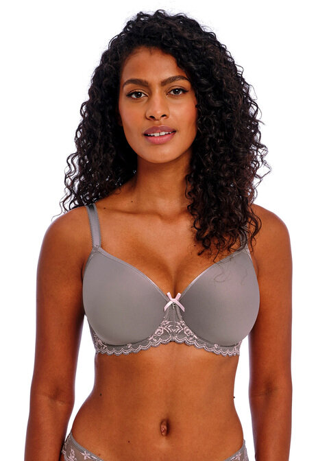 Biustonosz Freya OFFBEAT DECADENCE AA402510GIN Uw Moulded Spacer Bra Grey / Pink