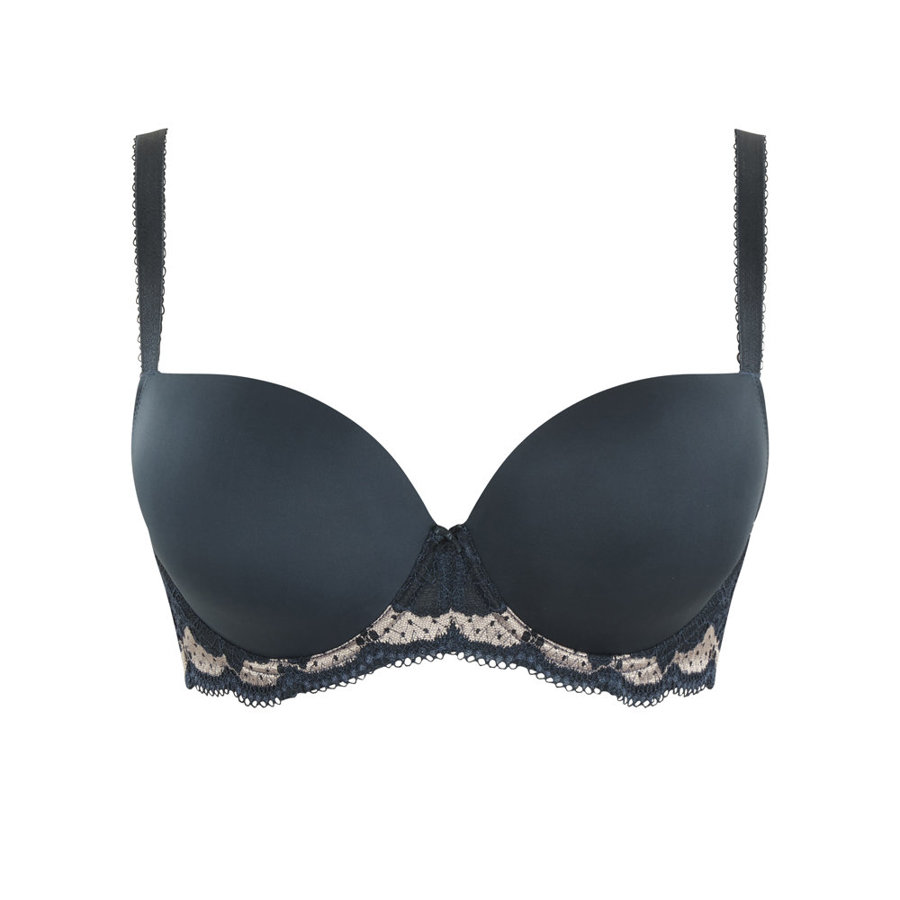 Biustonosz Panache CLARA 7251 Moulded Sweetheart Navy/Pearl