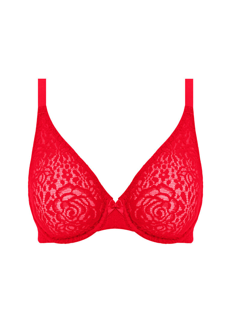 Biustonosz Wacoal HALO LACE WA851205623 Moulded Underwire Bra Equestrian Red