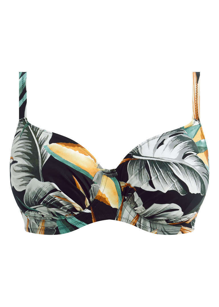 Biustonosz kąpielowy Fantasie Swim BAMBOO GROVE FS501601JET Uw Gathered Full Cup Bikini Top Jet