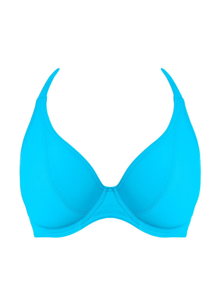 Biustonosz kąpielowy Freya JEWEL COVE AS7232PRQ Uw Halter Bikini Top Plain Turquoise