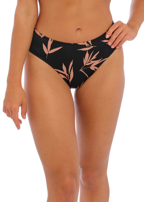 Figi kąpielowe Fantasie Swim LUNA BAY FS502472LAK Mid Rise Bikini Brief Lacquered Black