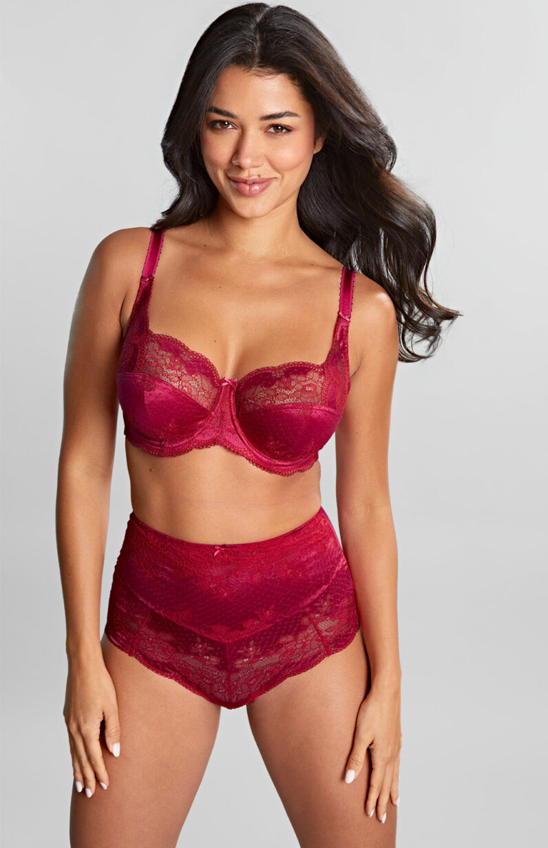 Figi z wysokim stanem Panache CLARA 7254 High Waist Brief Orchid Red