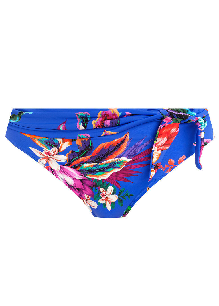 KOMPLET - Bandeau kąpielowe Fantasie Swim HALKIDIKI FS501909ULE Uw Twist Bandeau Bikini Top Ultramarine (38G) + majtki do wyboru