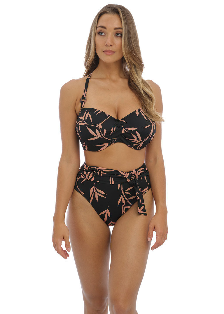 KOMPLET - Dwuczęściowy kostium kąpielowy Fantasie Swim LUNA BAY Black z bandeau 36F