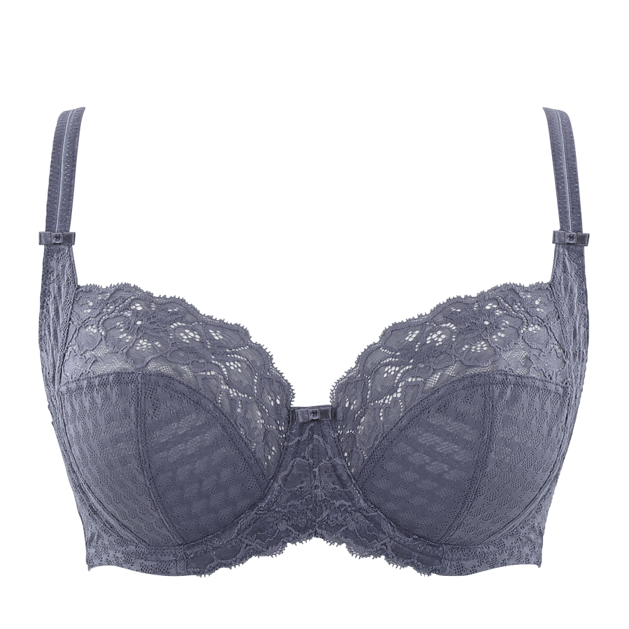 KOMPLET bielizny Panache ENVY Slate 7285 Full Cup (30G, 34GG, 38G, 38GG, 40FF, 40G, 40GG, 40H) + wysokie majtki XL