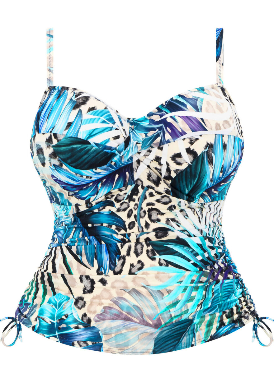 Koszulka kąpielowa Fantasie Swim KABINI OASIS FS502154AEG  Uw Twist Front Tankini Aegean 