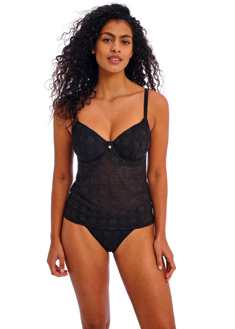 Koszulka kąpielowa Freya Swim NOMAD NIGHTS AS205456BLK Uw Plunge Tankini Top Black