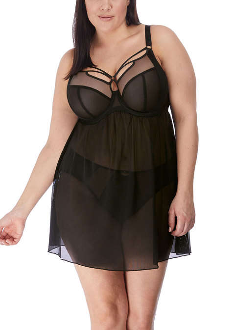 Koszulka nocna Elomi SACHI EL4351BLK Uw Babydoll Black