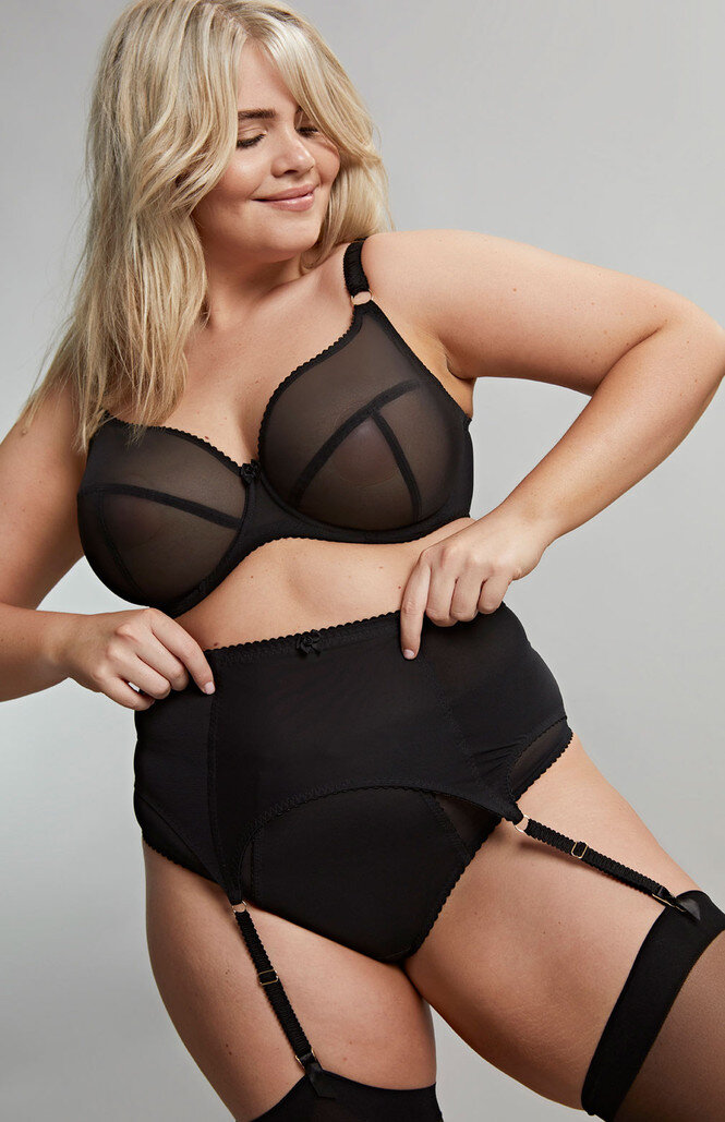 Pas do pończoch Sculptresse by Panache LIBERTY 10847 Waspie Suspender Black