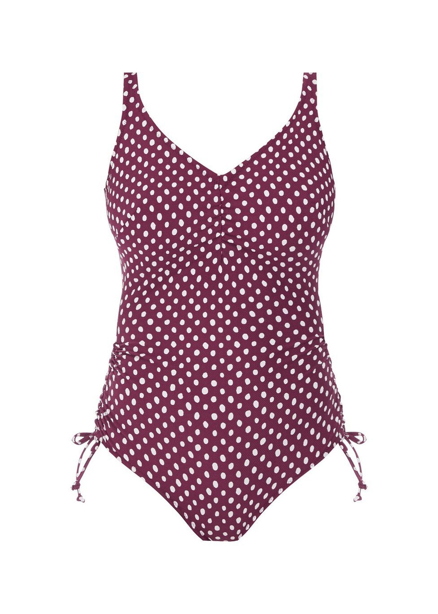 Strój kąpielowy Fantasie SANTA MONICA FS6729GAT Uw V-neck Suit With Adj Leg Garnet