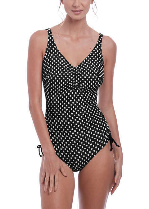 Strój kąpielowy Fantasie Swim SANTA MONICA FS6729BLI Uw V-neck Suit With Adj Leg Black & White