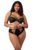 Biustonosz Elomi TEAGAN EL302602ALM Uw Plunge Bra Black / Almond