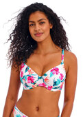 Biustonosz kąpielowy Freya Swim PALM PARADISE AS205002WHE w Plunge Bikini Top White