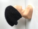 Handmade Czapka damska AUREA 100% Baby Merino plus moher i jedwab 21/02 Czarny