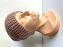 Handmade Czapka damska AUREA 100% Baby Merino plus moher i jedwab 49/41 Pustynna Róża