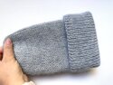 Ręcznie robiona czapka beanie AUREA 100% Baby Merino plus moher i jedwab 22/06 Szaro Błękitny